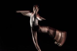 The abstract movement of the dance photo