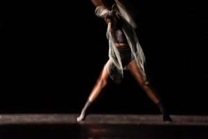 The abstract movement of the dance photo