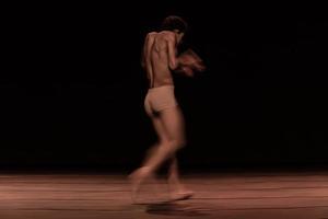 The abstract movement of the dance photo