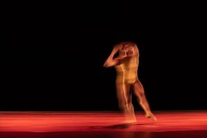 The abstract movement of the dance photo