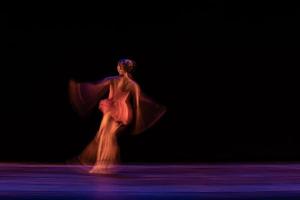 The abstract movement of the dance photo