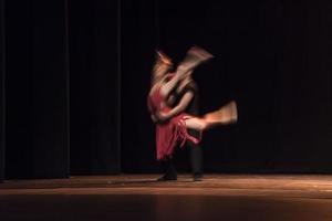 The abstract movement of the dance photo