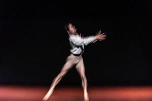 The abstract movement of the dance photo