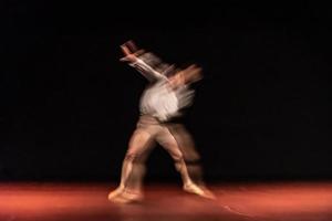 The abstract movement of the dance photo