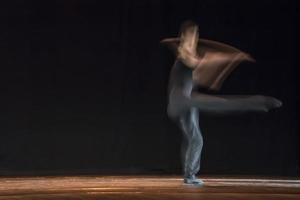 The abstract movement of the dance photo