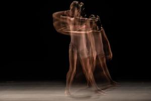 The abstract movement of the dance photo