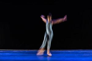 The abstract movement of the dance photo