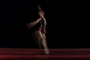 The abstract movement of the dance photo