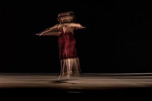 The abstract movement of the dance photo