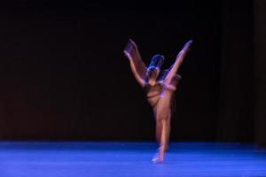 The abstract movement of the dance photo