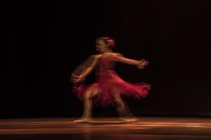 The abstract movement of the dance photo