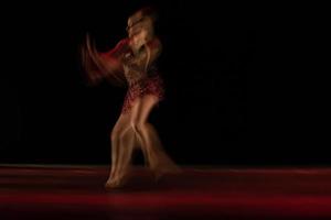 The abstract movement of the dance photo