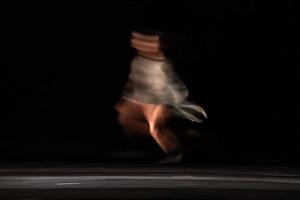 The abstract movement of the dance photo