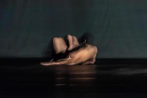 The abstract movement of the dance photo