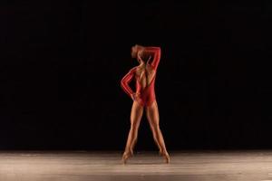 The abstract movement of the dance photo