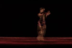 The abstract movement of the dance photo