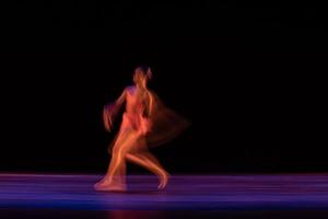 The abstract movement of the dance photo