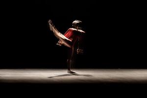 The abstract movement of the dance photo