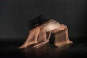 The abstract movement of the dance photo