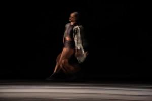 The abstract movement of the dance photo