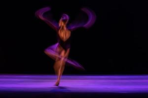 The abstract movement of the dance photo
