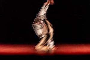 The abstract movement of the dance photo