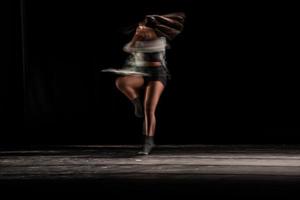 The abstract movement of the dance photo