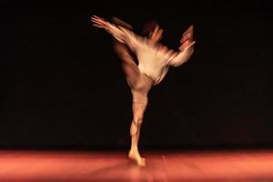 The abstract movement of the dance photo