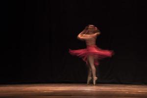 The abstract movement of the dance photo