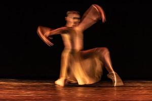 The abstract movement of the dance photo