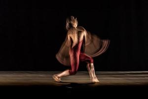 The abstract movement of the dance photo