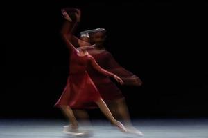 The abstract movement of the dance photo