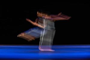 The abstract movement of the dance photo