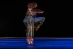 The abstract movement of the dance photo