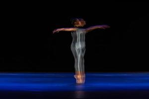The abstract movement of the dance photo