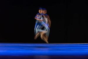 The abstract movement of the dance photo