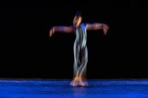 The abstract movement of the dance photo