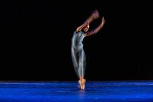 The abstract movement of the dance photo