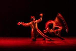 The abstract movement of the dance photo