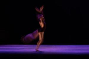 The abstract movement of the dance photo