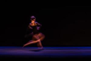 The abstract movement of the dance photo