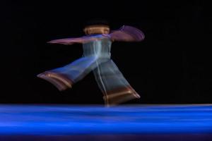 The abstract movement of the dance photo