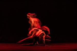 The abstract movement of the dance photo
