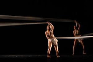The abstract movement of the dance photo
