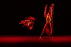 The abstract movement of the dance photo