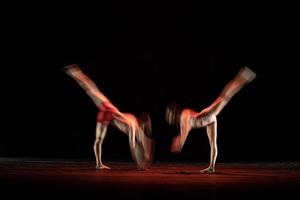 The abstract movement of the dance photo