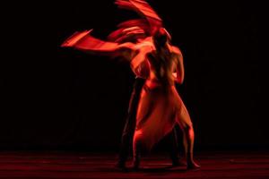 The abstract movement of the dance photo