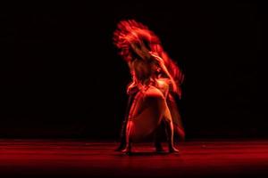 The abstract movement of the dance photo