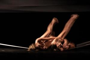 The abstract movement of the dance photo