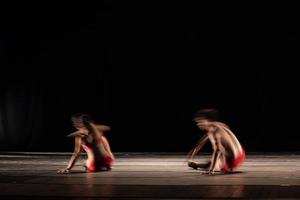 The abstract movement of the dance photo